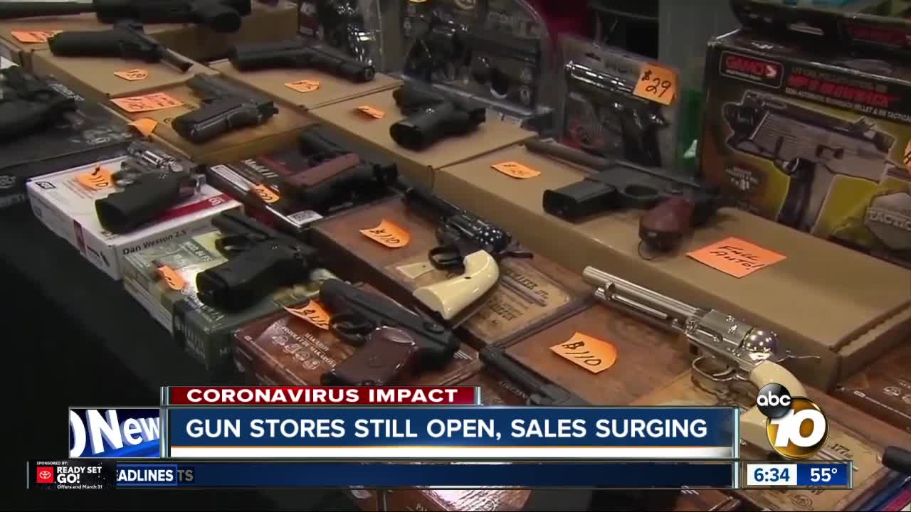 San Diego gun stores see surge in sales