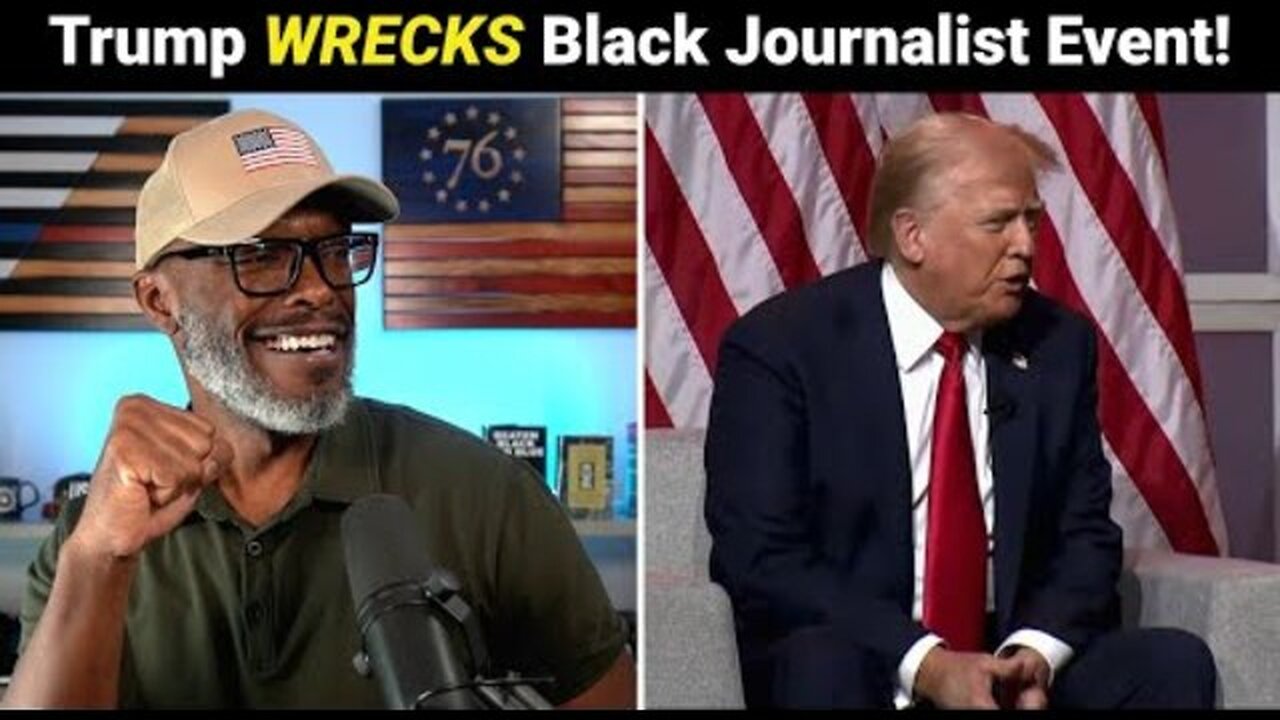Trump Shows Up To Black Journalist Event And CHAOS Ensues! | Anthony Brian Logan