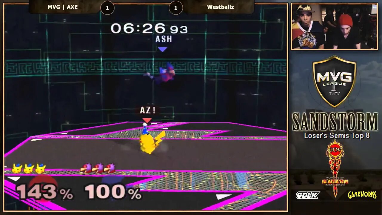 MVG Sandstorm: Top 8 Singles LF - Westballz (Falco) vs. MVG | AXE (Pikachu)