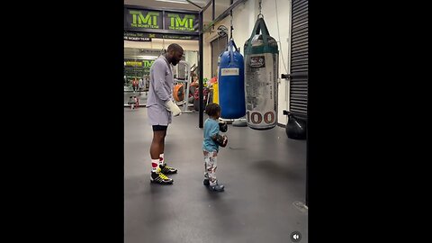 FLOYD MAYWEATHER PASSING THE TORCH to his GRANDSON