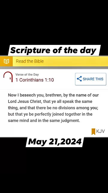05/21/24 Scripture of the day