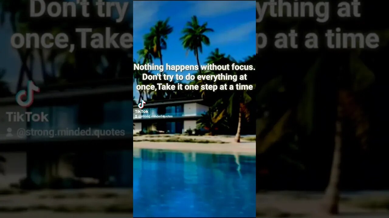 Focus on yourself and stay positive