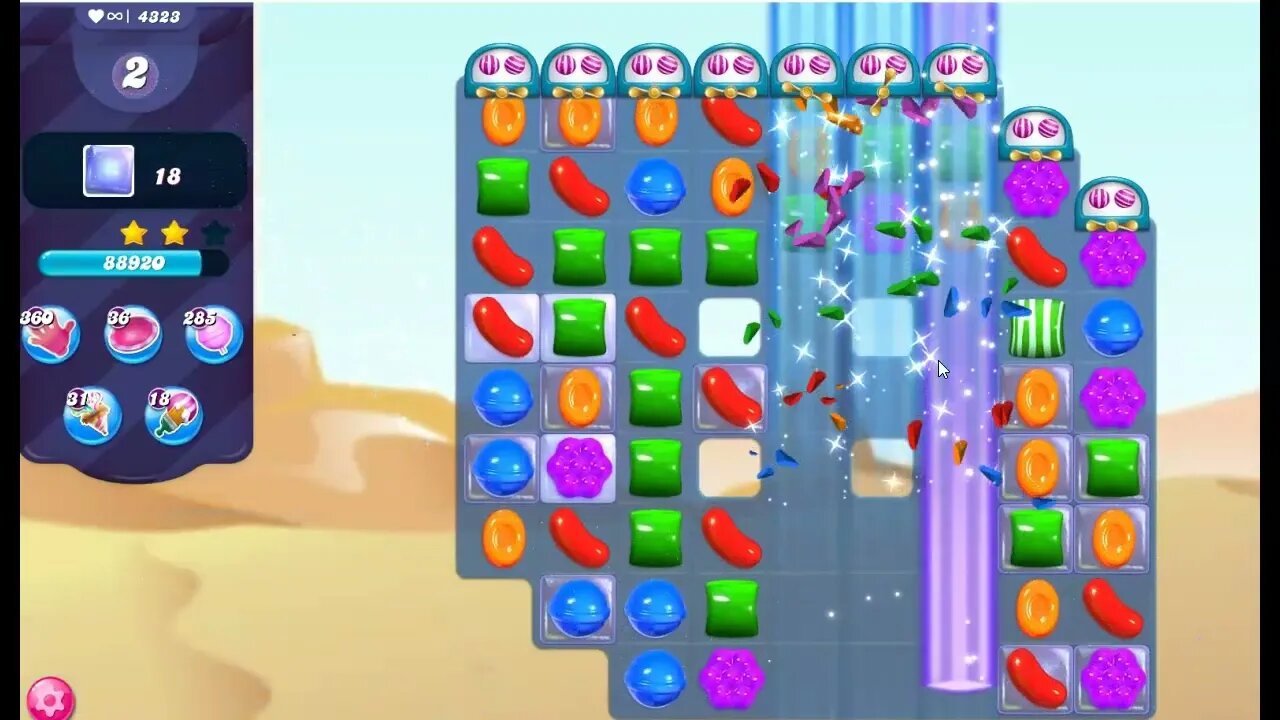 Candy Crush Level 4323 Talkthrough, 13 Moves 0 Boosters