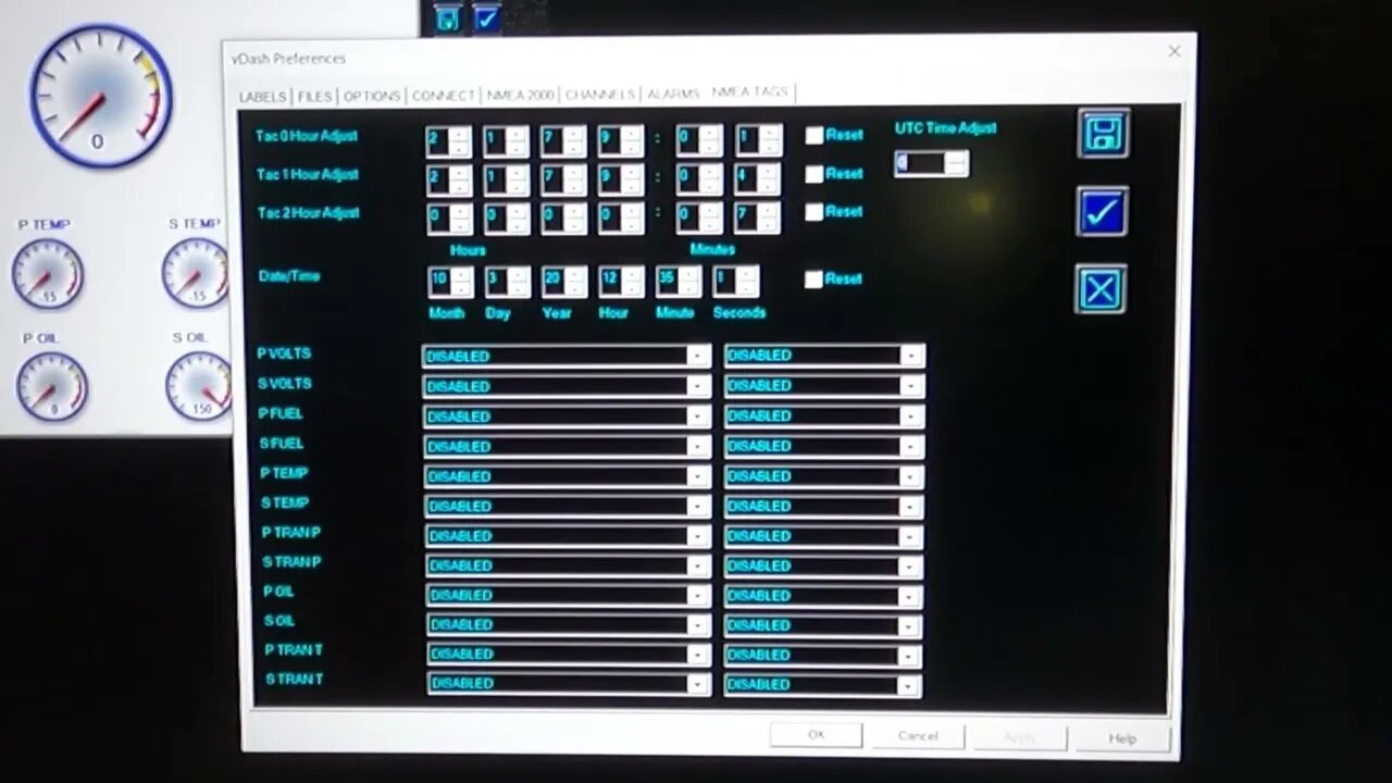 How to Set Chetco Seagauge 2 Engine Hour Reading