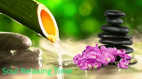 Bamboo Water Fountain and HealingPiano Music Soothing Soul Relaxing Time Peaceful Healing your Mind.