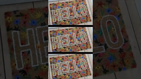 DIY IKEA HACK - HELLO DOORMAT #shorts #ikeahacks #diyhomedecor #anthropologiedupe #ikeadecor