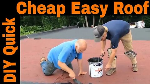 Rubber Flat Roof Installation - Peel and Stick DIY - Very easy and fast