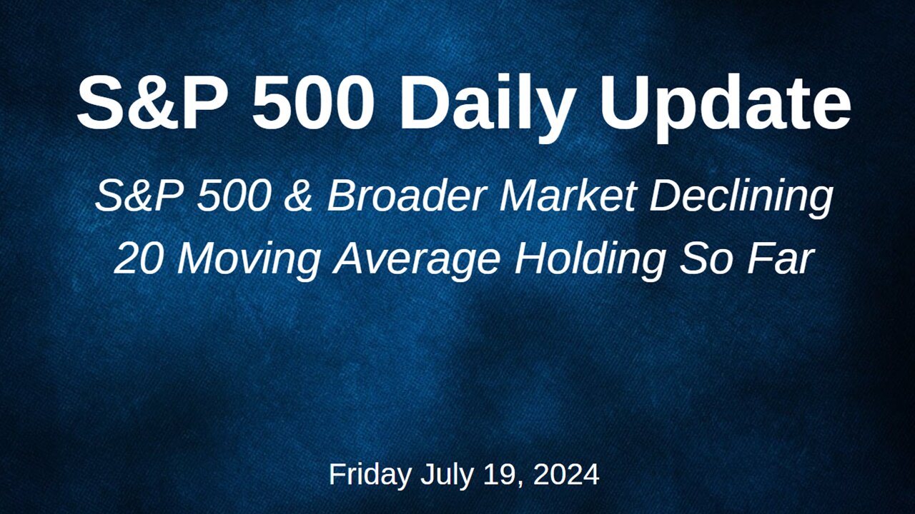 S&P 500 Daily Market Update for Friday July 19, 2024