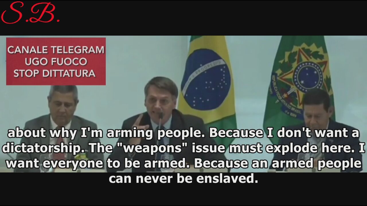 President Bolsonaro: "Armed people can never be enslaved"