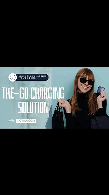 Slim Solar Charging Power Bank - Your On-The-Go Charging Solution