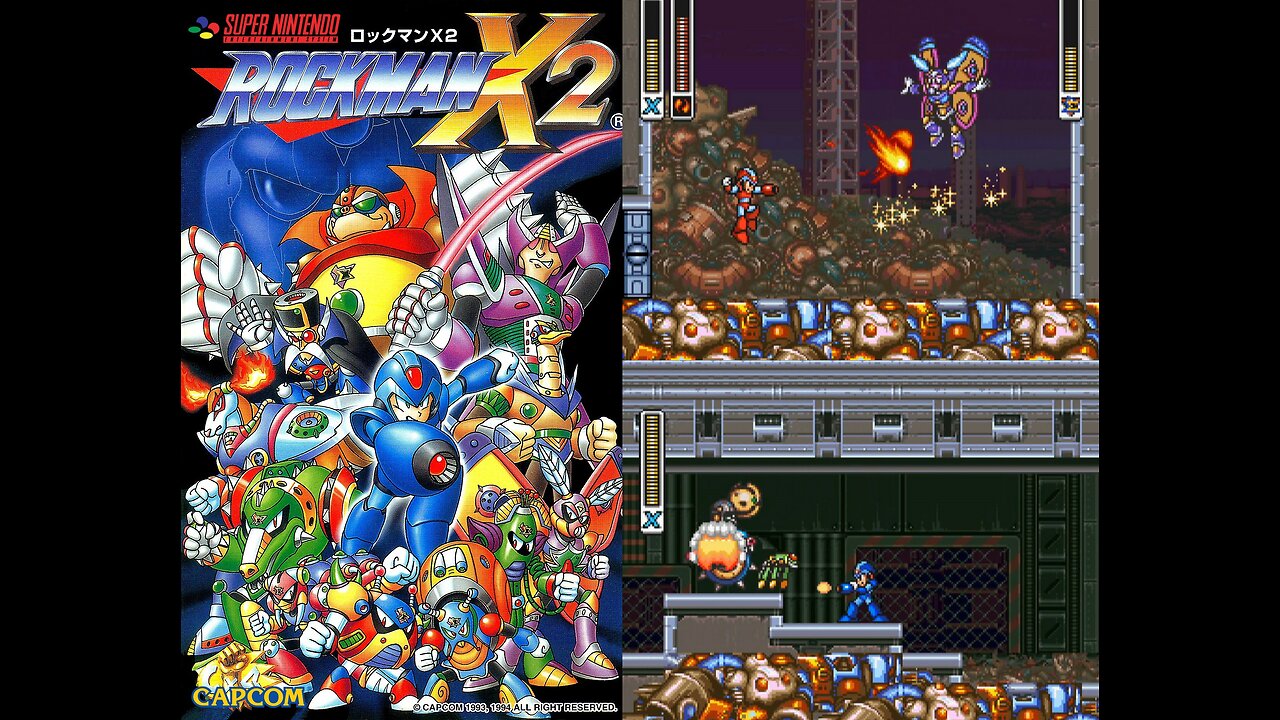 Mega Man X 2 (Super Nintendo) - Morph Moth Stage (Junkyard)