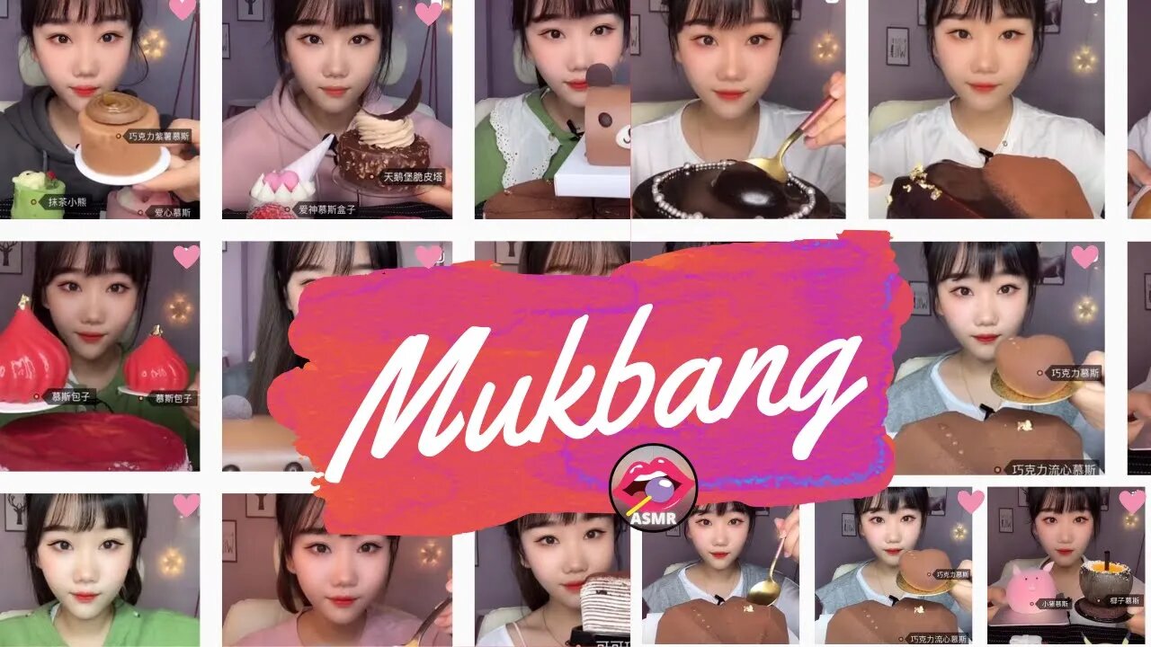 🧁🍰 mukbang ASMR eating cake/mochi/crepe mousse compilation #mukbang #asmreating #kwaimukbangshow