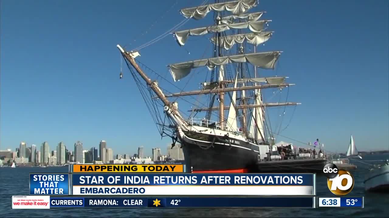 Star of India returns to Embarcadero after renovations