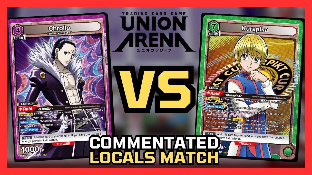 Union Arena Gameplay - Locals Tournament - Green HxH Kurapika VS Purple HxH Phantom Troupe (English)