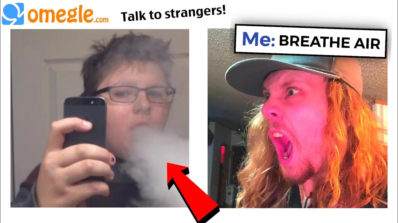 This KID Was VAPING on OMEGLE... (BREATHE AIR)!