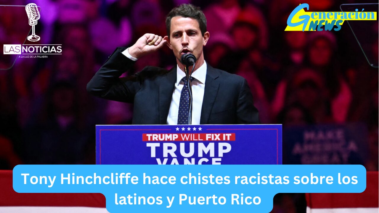 Tony Hinchcliffe hace chistes racistas sobre los latinos y Puerto Rico.