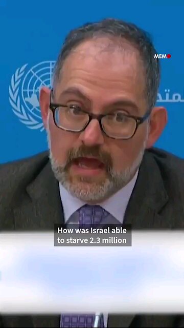 Listen to Michael Fakhri Un Rapporteur how Israel is able to starve 2.3 million people in Gaza ⏬desp