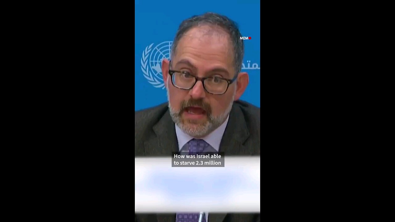 Listen to Michael Fakhri Un Rapporteur how Israel is able to starve 2.3 million people in Gaza ⏬desp