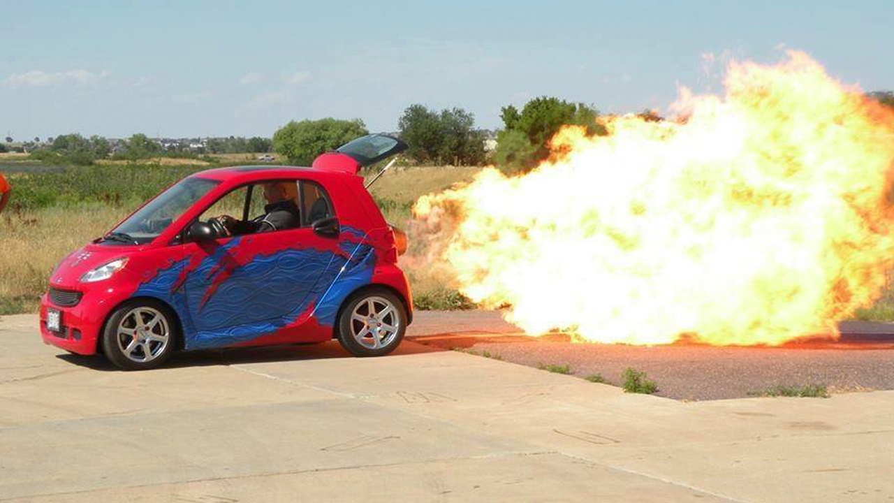 World’s First Jet-Powered Smart Car | RIDICULOUS RIDES