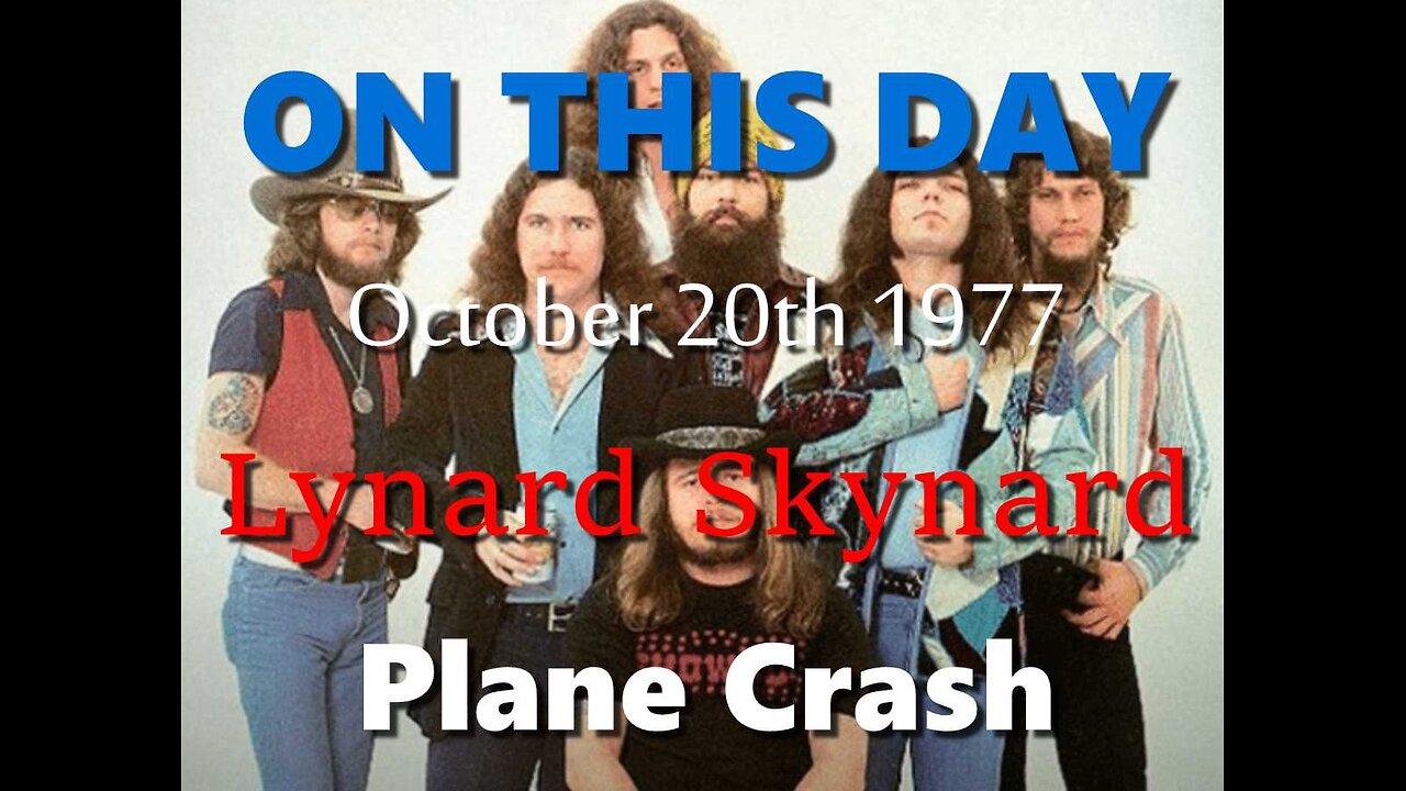 ON THIS DAY - October 20th 1977. Lynard Skynard's Plane Crashes into a Wooded Swamp