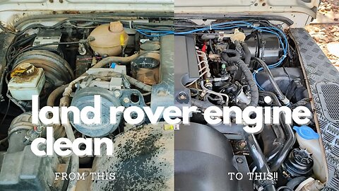 Land Rover Defender Puma engine clean in time lapse