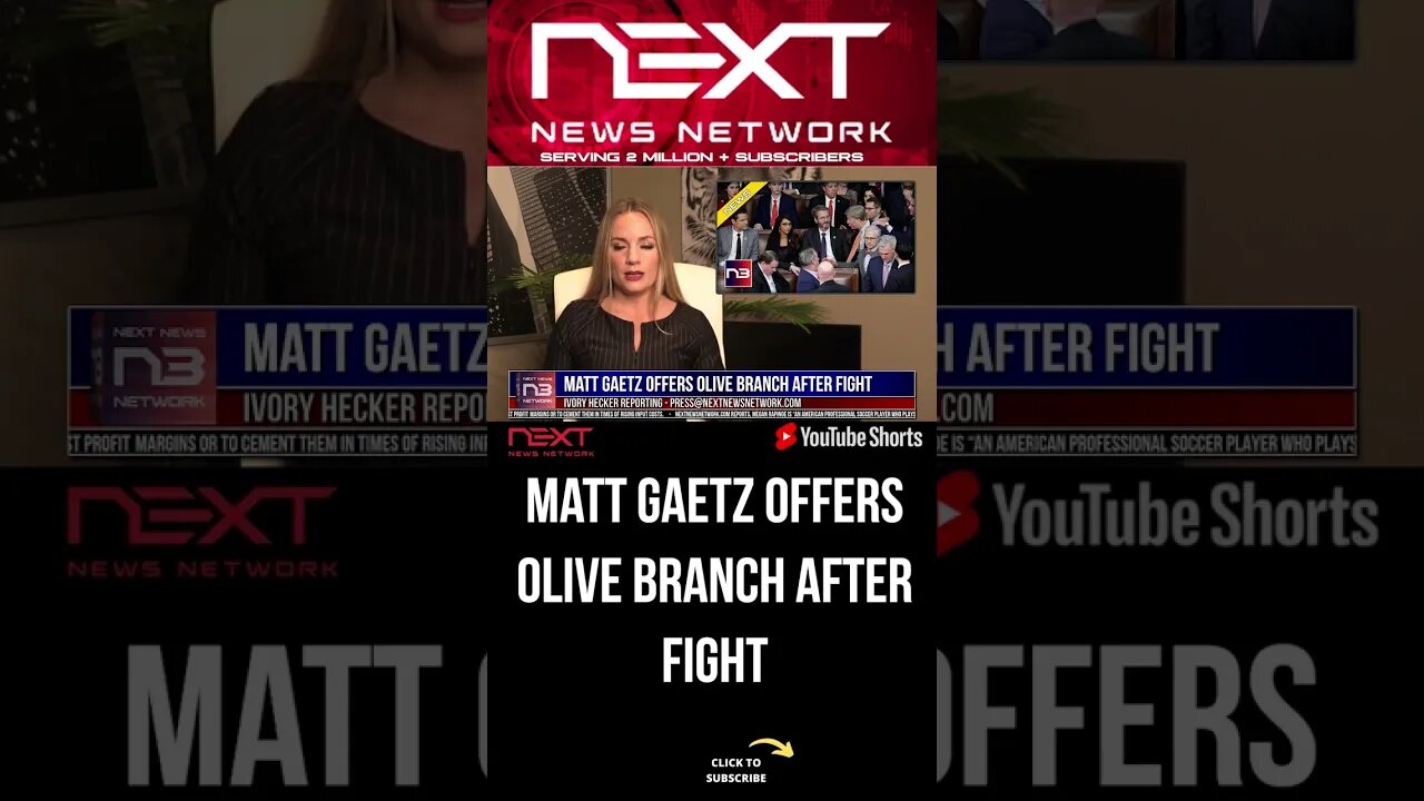 Matt Gaetz Offers Olive Branch After Fight #shorts