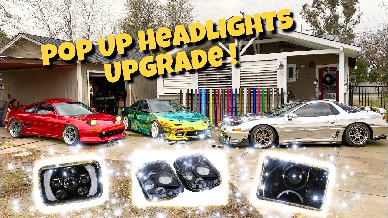 WICKED New Pop Up Headlights For All My Cars! | Flossin Auxbeam Lighting...Collect The Whole Set