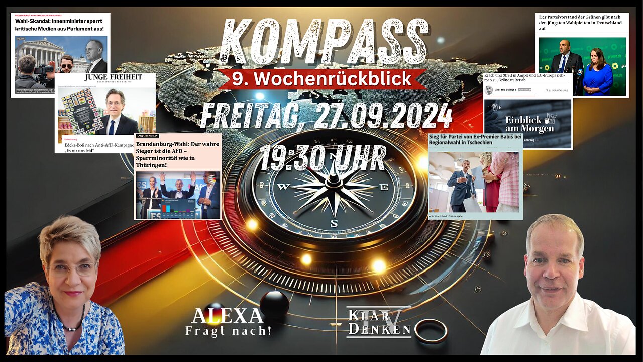 LIVE | KOMPASS 9. Wochenrückblick mit Alexa und Stefan