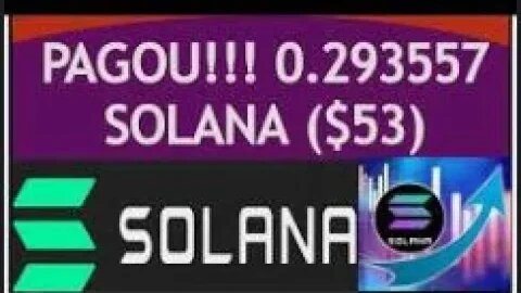 ⭐PAGOU⭐FAUCET PAGA 3 SOLANA EM 15 MINUTOS POR DIA🤑 GANHE SOLANA GRÁTIS🤑 #btc #eth #crypto FREE BTC