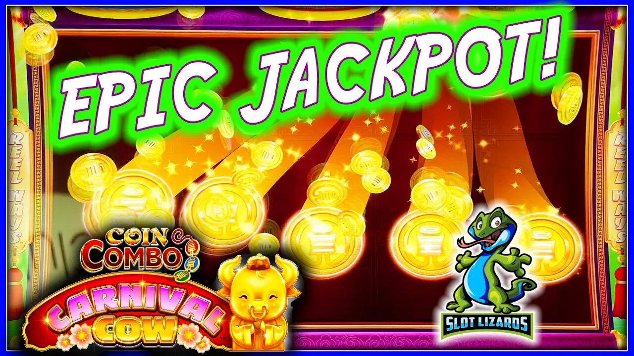 D GOES CRAZY!!! J CAN'T BELIEVE THIS JACKPOT HANDPAY! Coin Combo Cow Carnival Slot