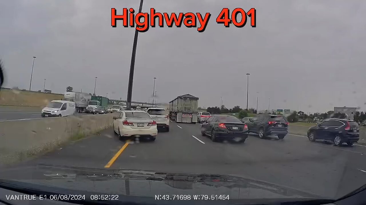 Road Rage On Highway 401 Toronto