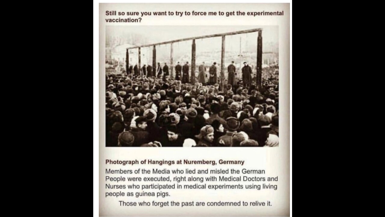 Nuremburg Trials are in session (crimes against humanity)