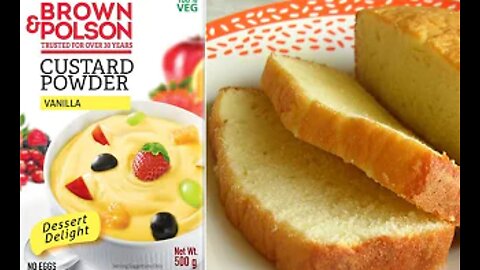 Custard powder cake _ Custard cake recipe _ How to make easy custard cake at home