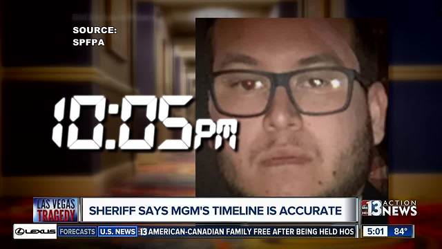 LVMPD agrees with MGM's timeline of Las Vegas shooting