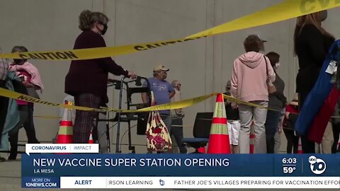 Next vaccine 'super station' opening in La Mesa