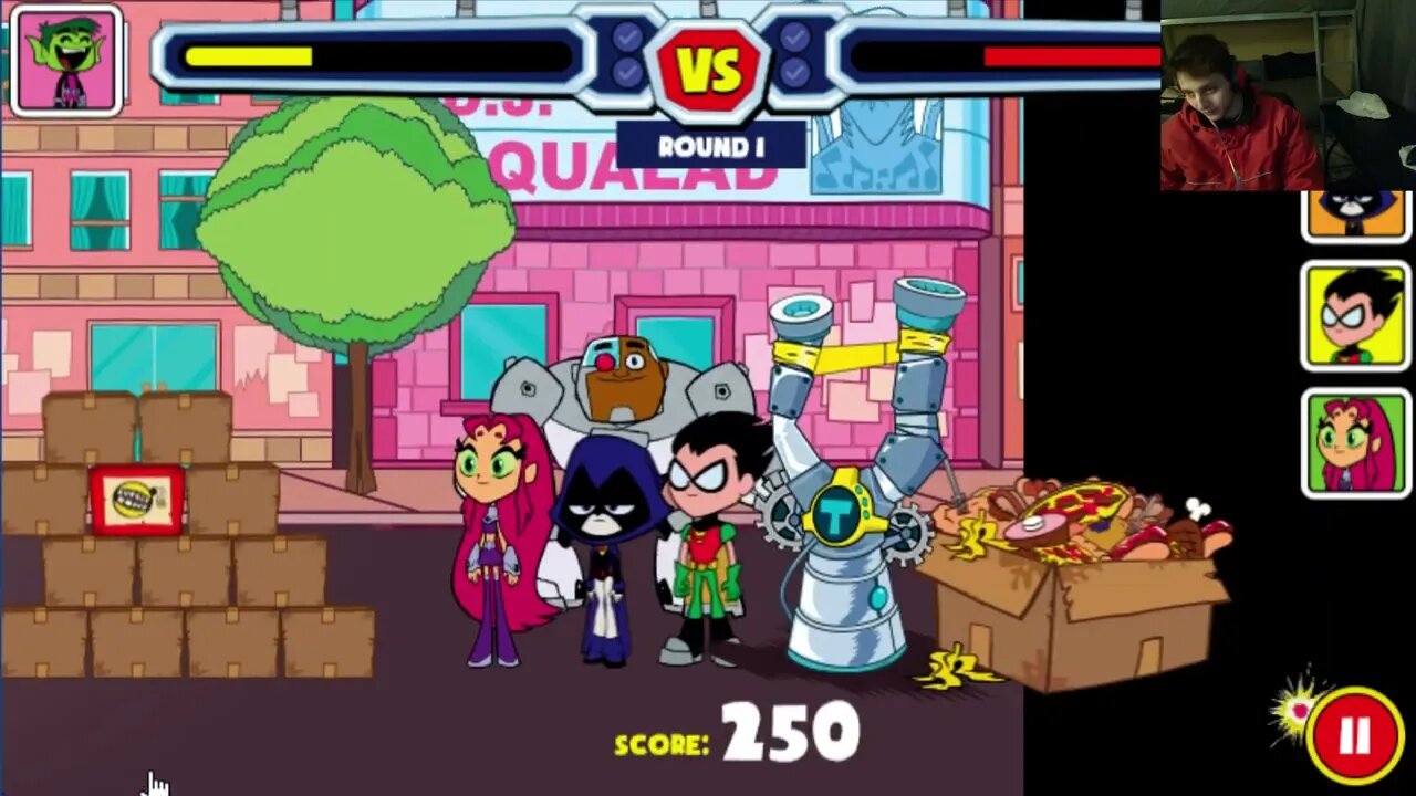 Teen Titans Go Snack Attack Gameplay With Live Commentary While Playing As Robin