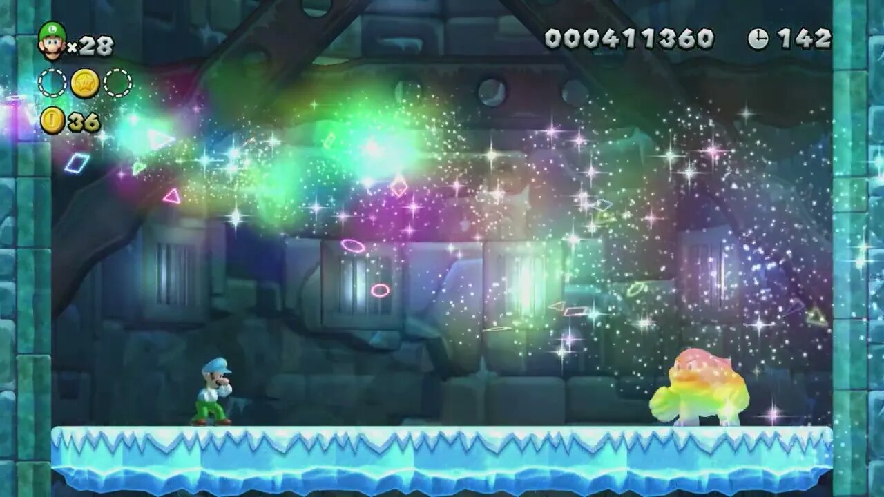 New Super Luigi U - Icicle Tower Boss Fight