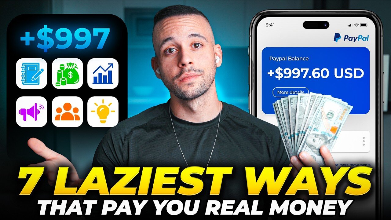 7 Laziest Ways to Make Money Online 2024 ($997/day+)