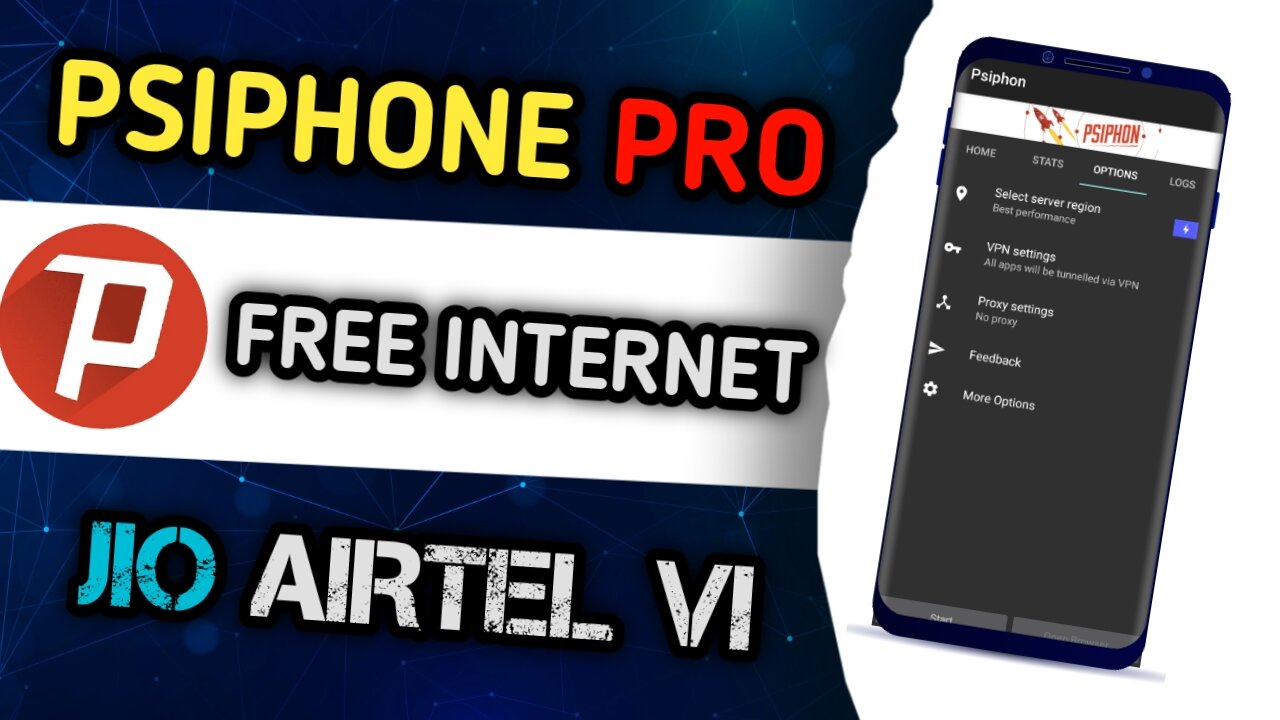 Psiphone pro free internet jio airtel vi any sim working