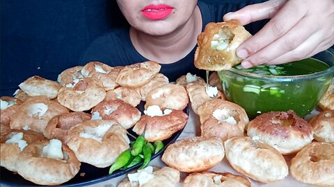 Asmr eating spicy pani puri challenge || homemade pani puri