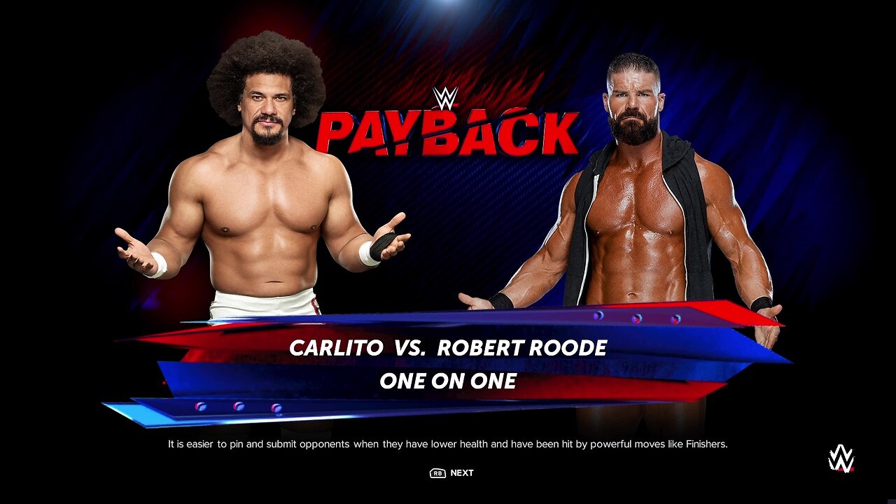 WWE 2k24 Carlito vs Robert Roode