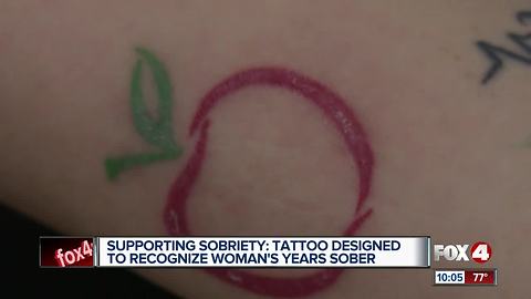 Woman used tattoo to support sobriety