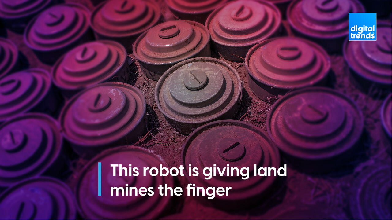 This robot is giving land mines the finger!