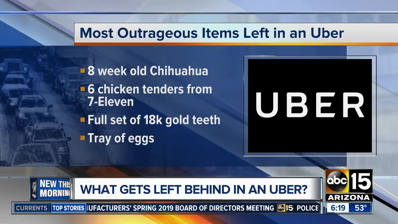 Most outrageous, common items left in an Uber