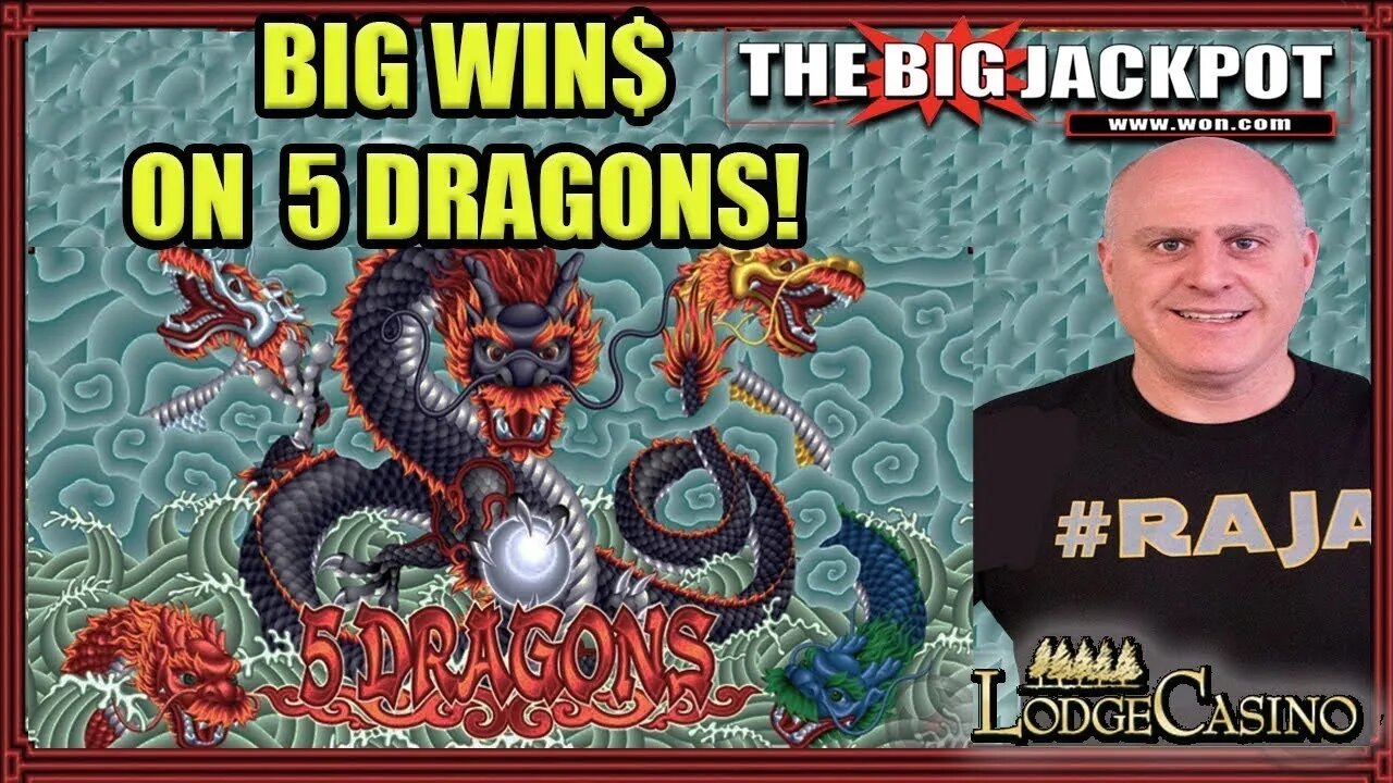 ♠️ BONUS ROUNDS ♠️ + BIG WIN$ ON 5 DRAGONS 🔥 | Raja Slots