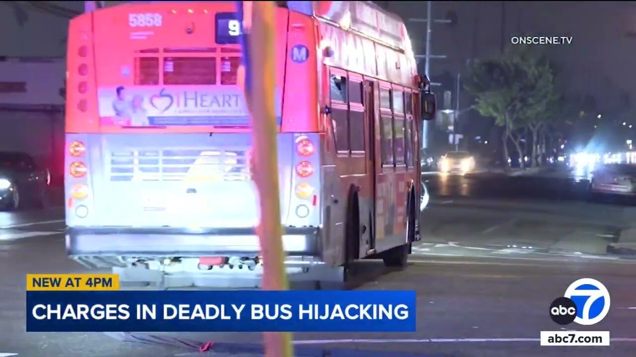 Murder charge filed against suspect in deadly hijacking of LA Metro Bus