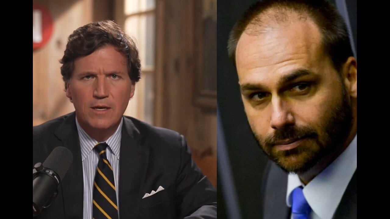 Tucker Carlson entrevista Eduardo Bolsonaro, filho do Presidente Bolsonaro