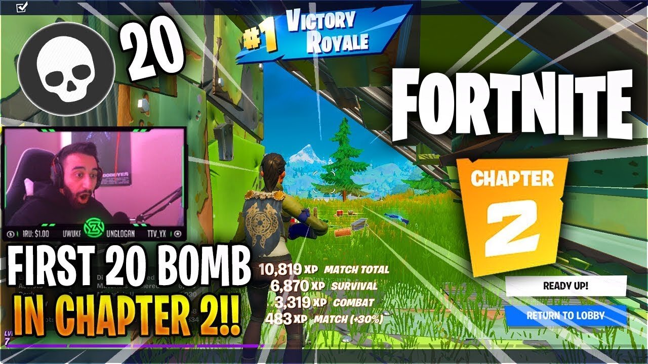 FIRST 20 BOMB IN FORTNITE CHAPTER 2! (SUPER AGGRESSIVE)