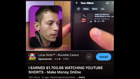 I EARNED $1.700.98 Watching YouTube shorts-make money online