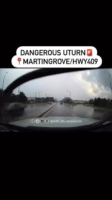 Dangerous uturn on road